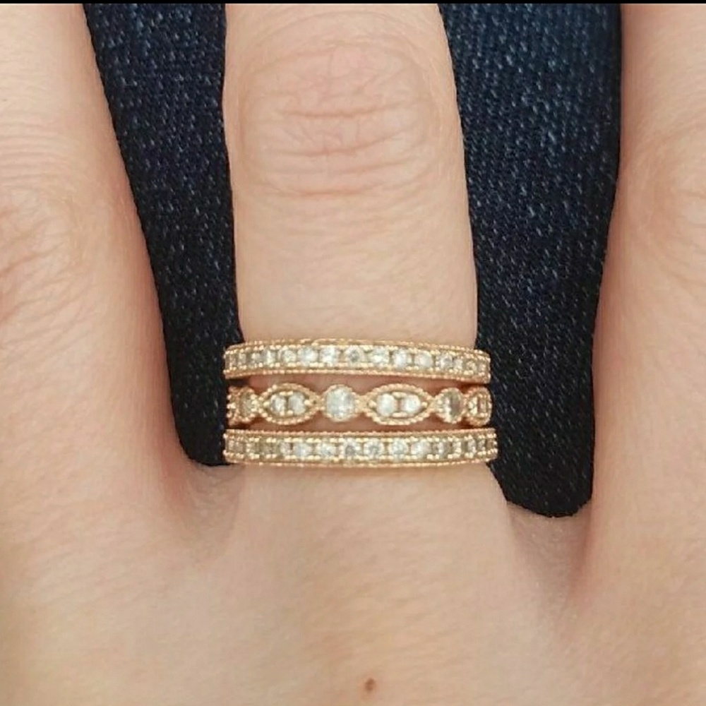Rose Gold and diamond bands